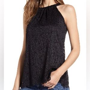 Loveappella Lace Halter Neck Tank Top - Large